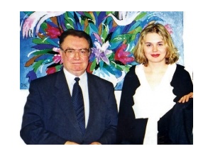 С послом России в Великобритании Юрием Фокиным. Лондон, 1998